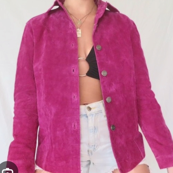 Pink Leather Jacket New! ! - Picture 2 of 7